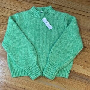 Topshop Light Green Turtleneck Sweater
